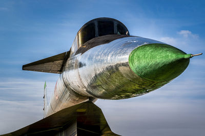 Low angle view of supersonic airplane sukhoi t-4