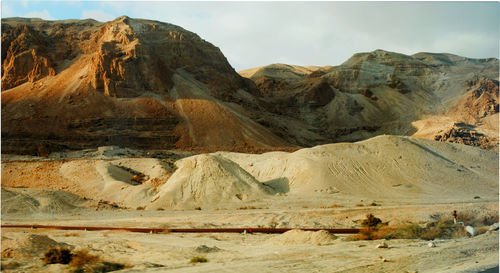 Scenic view of desert against sky