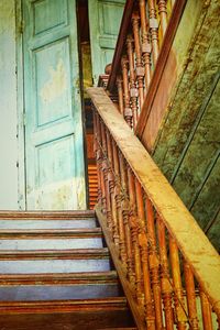 Low angle view of staircase in building