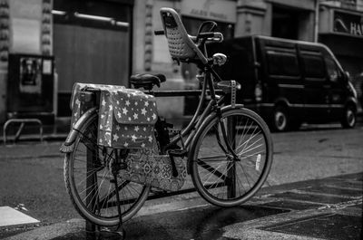 Close-up of bicycles
