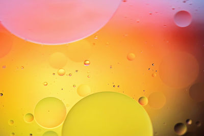 Close-up of bubbles in water