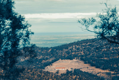 High angle view of landscape against sky