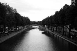 View of canal along buildings