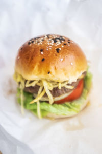 Close-up of burger