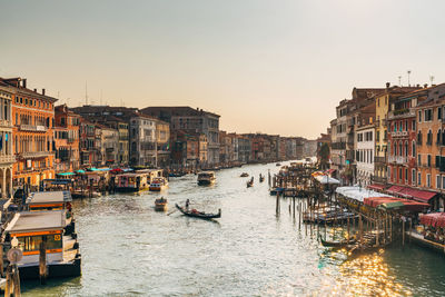 Panoramic view of people in city against sky