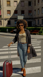 Woman with suitcase