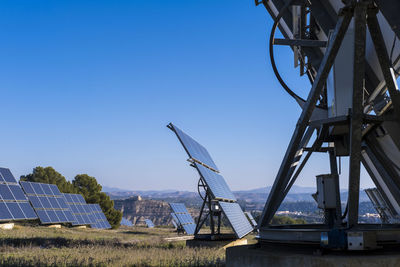 Solar panels in a rural landscape in spain