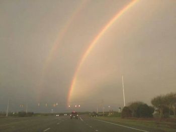 Rainbow over landscape