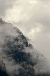 Low angle view of mountain against sky