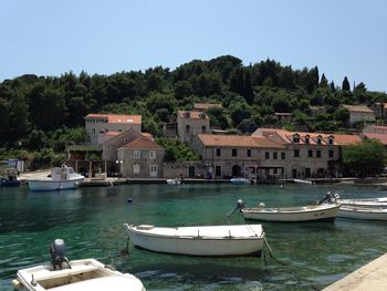 Boats in river