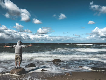 Man standing on beach