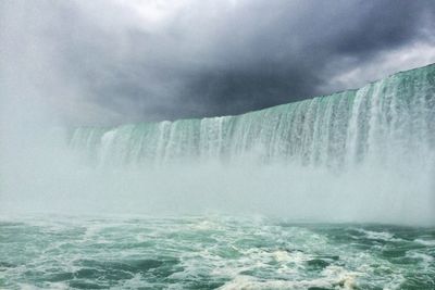 Scenic view of waterfall