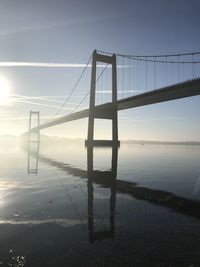 View of bridge over sea against sky