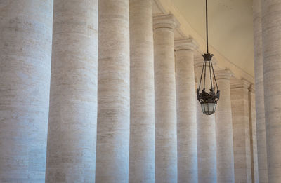 Low angle view of illuminated chandelier