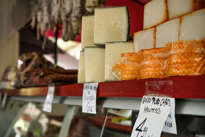 Close-up of food for sale at store