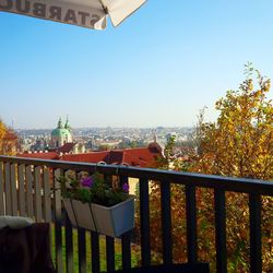 Built structure against clear blue sky