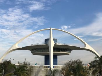 Low angle view of bridge against sky