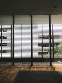 Building seen through window