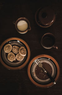 Close-up of food on table