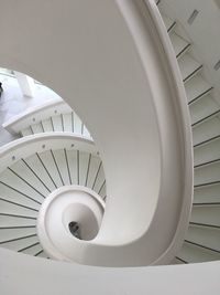 Low angle view of spiral staircase