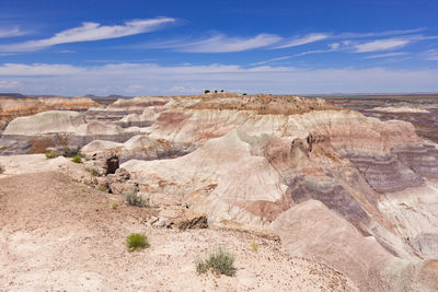 Scenic view of desert against sky