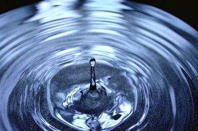 Close-up of water splashing on water