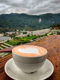 Close-up of coffee on table