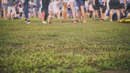 Group of people on field