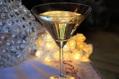 Close-up of drink in martini glass