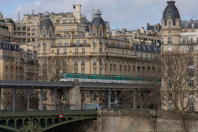 Bridge over river in city