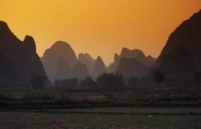 Scenic view of landscape against sky