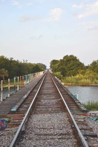 View of railroad tracks against sky