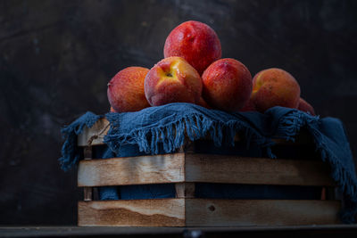 Close-up of apples on table