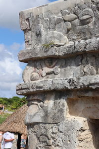 Statue of old stone wall