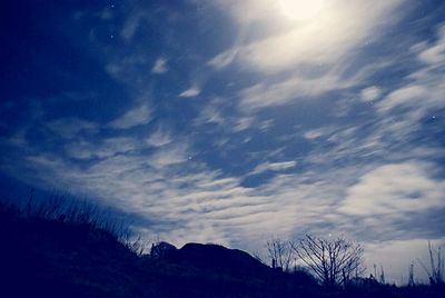 Low angle view of cloudy sky