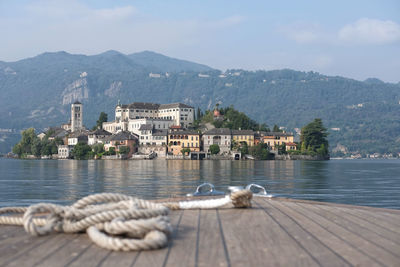 View of pier at harbor