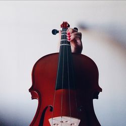 Low angle view of guitar