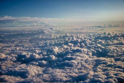 Aerial view of cloudscape against sky