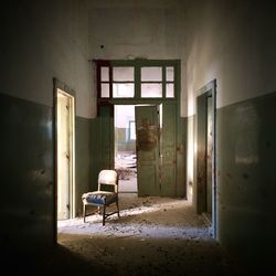 Interior of abandoned building