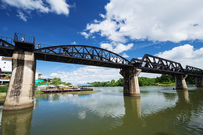 Bridge over river against sky