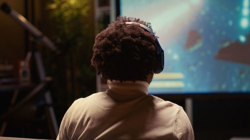 Side view of woman looking away