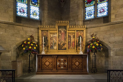 The altar in st saviour's chapel, norwich cathedral, norfolk, uk