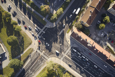 Aerial view of crossroad