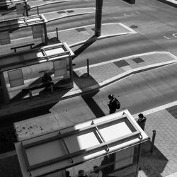 High angle view of people at gent-sint-pieters railway station