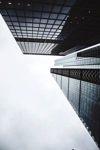 Low angle view of modern building against sky