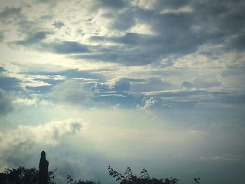 Aerial view of cloudy sky