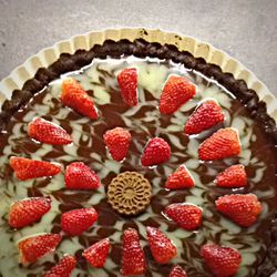 Close-up of strawberries in bowl