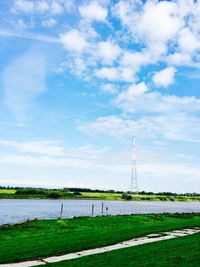 Scenic view of lighthouse against sky