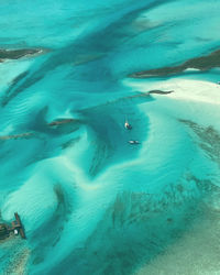 High angle view of beach