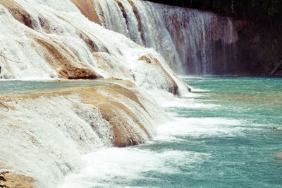Scenic view of waterfall